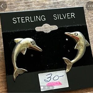 925 Silver Dolphin Earrings
